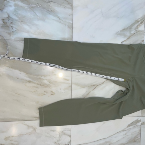 Lululemon leggings Nulu fold high rise leggings 25” inseam rosemary green soft - Picture 6 of 12